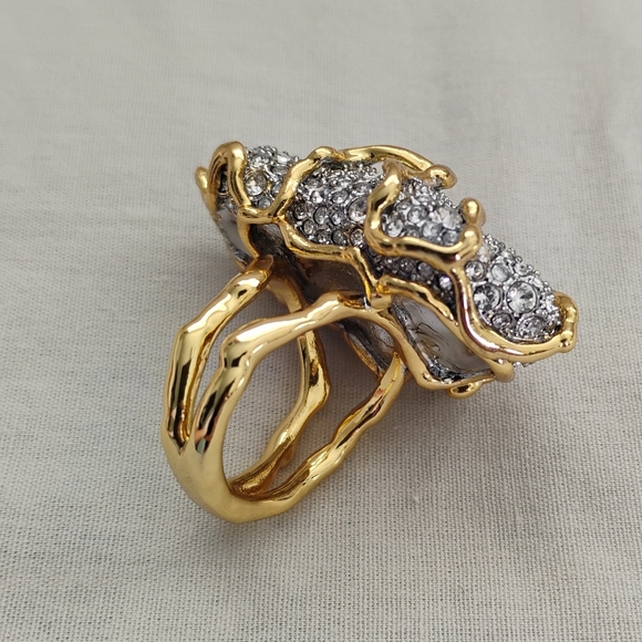 Alexis Bittar Solanales Large Crystal Pavé Geode Ring Size 7 - Picture 9 of 10